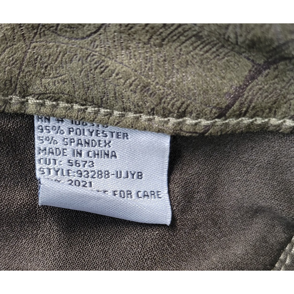 Tractr Pants Womens 6 Green Metallic Core Skinny Mid Rise Stretch Glam Rock Bold - Picture 10 of 16